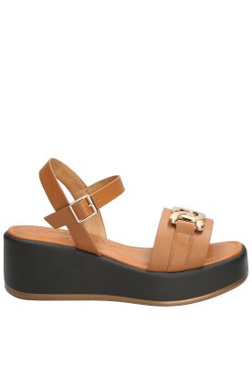 Sandalia Mujer Giuliana Café Claro