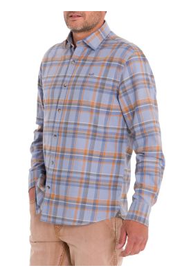 Imagen 2 del producto Camisa Algodón Orgánico Hombre Flannel Azul