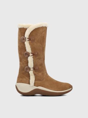 Imagen 2 del producto Bota Cuero Mujer Alove Button Café