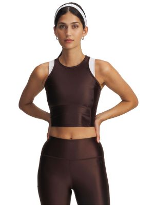 Polera sin mangas Training  mujer Motion Shine café