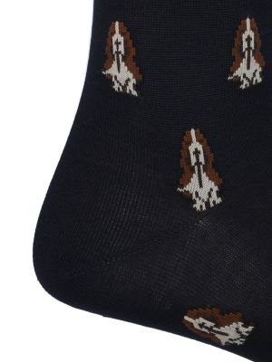 Imagen 2 del producto Calcetín Algodón Hombre D Basset Logo Azul Oscuro