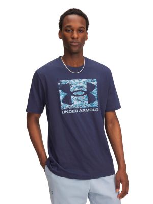 Polera Manga Corta Lifestyle Hombre ABC camo boxed logo azul