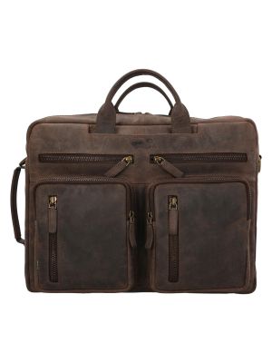 Maletin Cuero Hombre Ks Kurt Backbag Café