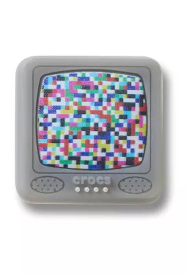 Jibbitz Televisor Pixelado con Luz Gris