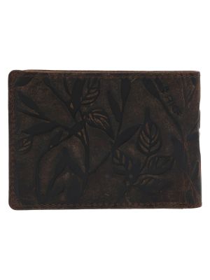 Imagen 2 del producto Billetera Cuero Mujer Hu Leaves Bifold Café