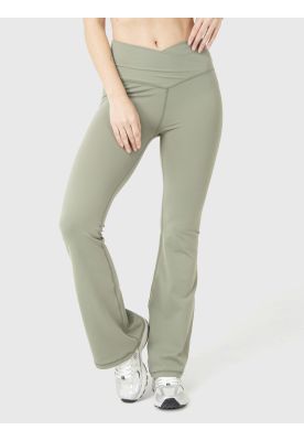 Calza Deportiva Mujer Hr Flared Legging Verde