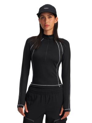 Primera capa superior Mujer ColdGear 1/2 zip Negro