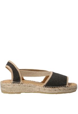 Sandalia Mujer Tete Gris Oscuro
