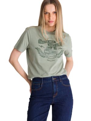 Imagen 2 del producto Polera Manga Corta Mujer Diseño Tractor Verde
