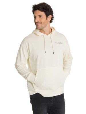 Polerón Con Gorro Hombre Relax French Terry Blanco