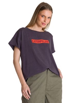 Polera Manga Corta Mujer Diseño Espalda Gris