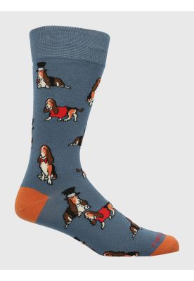 Imagen 1 del producto Calcetín Algodón Hombre C Hat Basset Azul