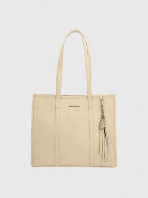 Cartera Ecocuero Mujer Dann Tote Beige