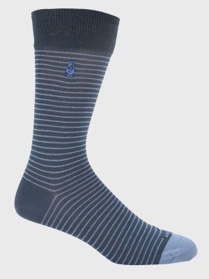 Calcetin Algodón Hombre D Lines Dog Azul