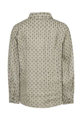 Imagen 2 del producto Blusa Lino Org Verde Musgo Lirioprint Mujer 