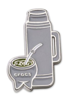 Jibbitz Crocs Mate Y Termo Plateado