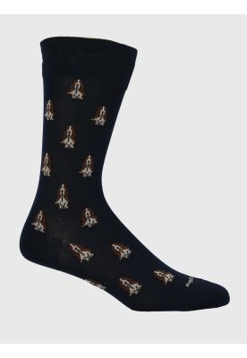 Calcetin Azul Oscuro Basset Hombre