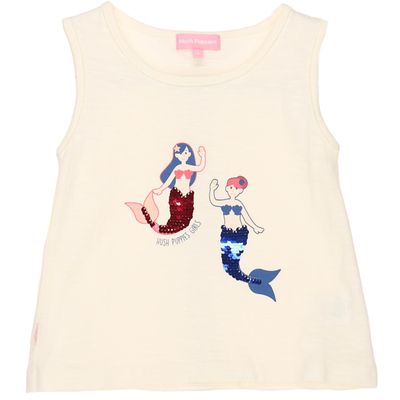 Polera S/M Niña Mermaids Blanco