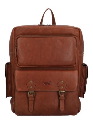 Mochila Cuero Unisex Aq Hank Back Café