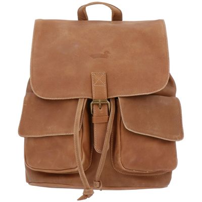 Mochila Cuero Mujer RKF Backpack Café Claro