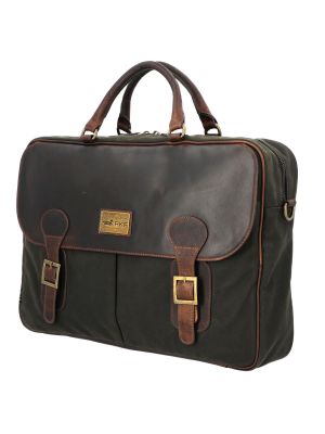 Imagen 2 del producto Maletin Canvas Engrasado Cuero Uk Telford Café