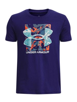 Polera manga corta Box Logo Camo niño Azul