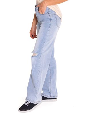 Imagen 2 del producto Jeans Wide Leg Mujer Triblend Stretch Denim Gris CAT