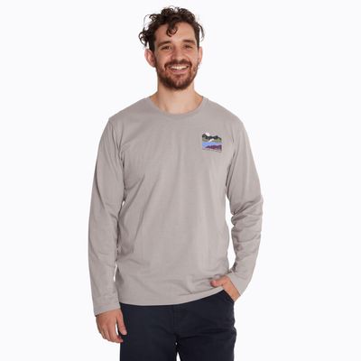 Polera Hombre Logo Gris