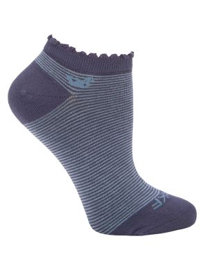 Calcetin Bambú Mujer Ped St Lines Azul