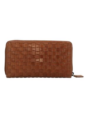 Imagen 2 del producto Billetera Cuero Mujer Fd Braid Bigzip Café