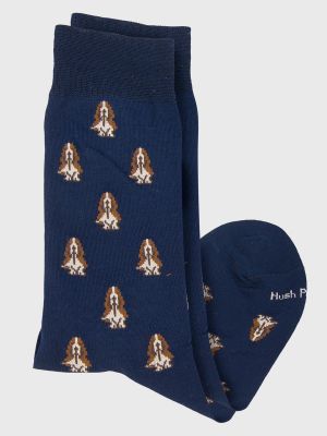 Imagen 2 del producto Calcetin Algodón Hombre D Basset Azul