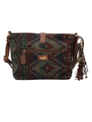 Cartera Textil Mujer Ethnic Cross Rojo