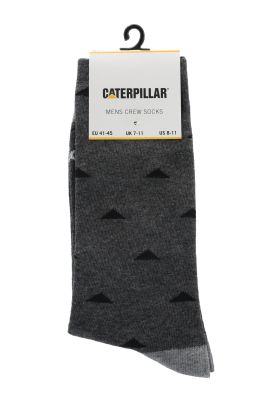 Calcetín Largo Diseño Tiangulos Hombre Gris Oscuro