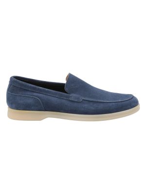Mocasín Cuero Hombre Roma Azul