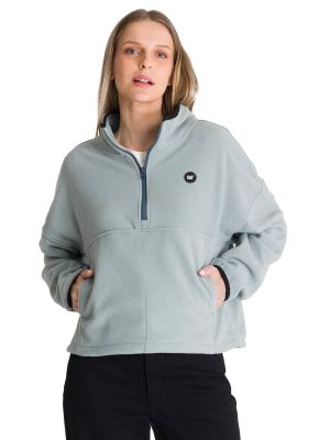 Polar Fleece Mujer Boxy Oversized Celeste