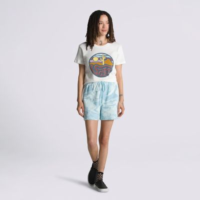 Short Marble Print Short Celeste Mujer