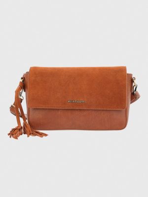 Cartera Ecocuero Mujer Ledger Cross Café
