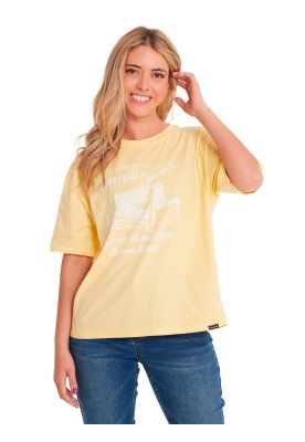 Imagen 2 del producto Polera Manga Corta Mujer Boxy HW Graphic1 Amarillo