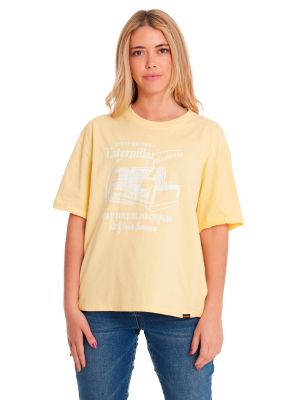 Polera Manga Corta Mujer Boxy HW Graphic1 Amarillo