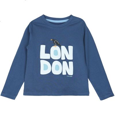 Polera Niño London Azul