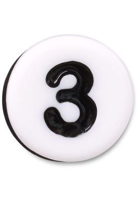 Jibbitz Crocs Número Tres Pequeña Amistad Blanco