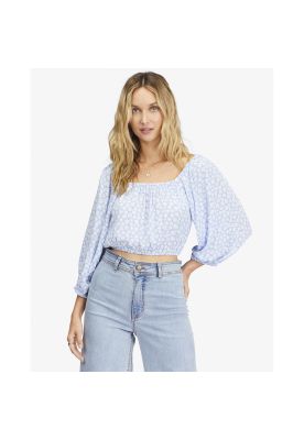 Blusa M/C Sun City 2 J Wvtp Celeste Mujer