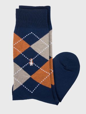 Imagen 2 del producto Calcetin Algodón Hombre D Rombos Azul