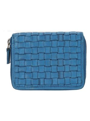 Imagen 2 del producto Billetera Cuero Mujer Ws Braid Mini Zip Azul