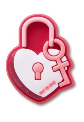 Jibbitz Candado Corazón Con Llave Rojo