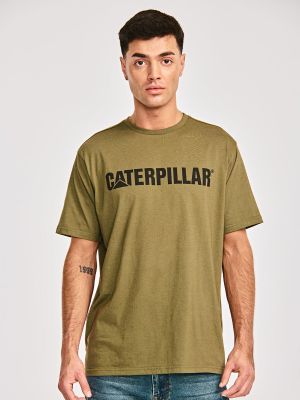 Polera Manga Corta Hombre Caterpillar LogoVerde