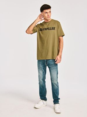 Imagen 2 del producto Polera Manga Corta Hombre Caterpillar LogoVerde