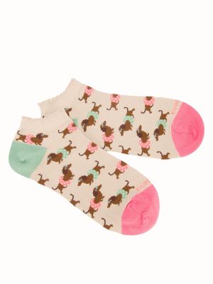 Imagen 2 del producto Calcetín Algodón Mujer Ped Swimdog Beige