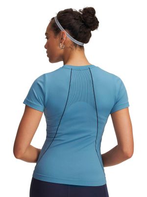 Imagen 2 del producto Polera Manga Corta Training para mujer Vanish Seamless azul
