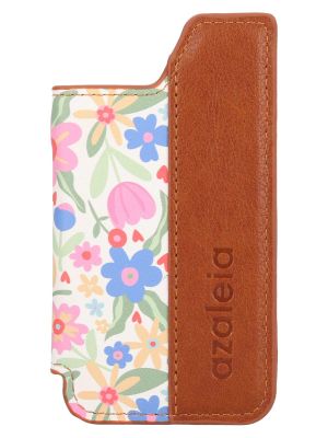 Tarjetero Phone Card Roses Mujer Café